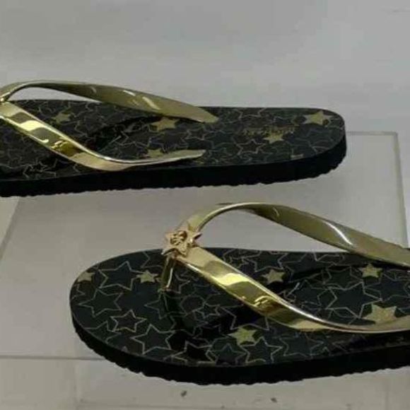 Michael Kors Designer MK Stars T-Strap Sandals Thongs Flip Flops - Size 10 - Picture 4 of 7